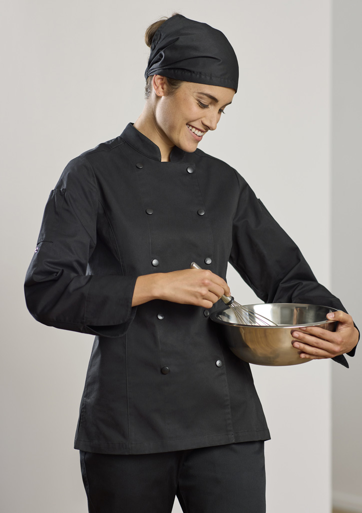 Womens Gusto Long Sleeve Chef Jacket - Image 5