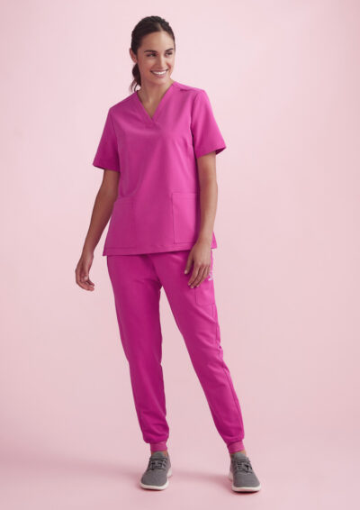 Womens Pink Jogger Scrub Pant