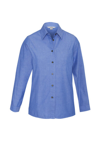 Alternative view of Womens Chambray Long Sleeve Shirt