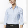 Womens Micro Check 3/4 Sleeve Shirt