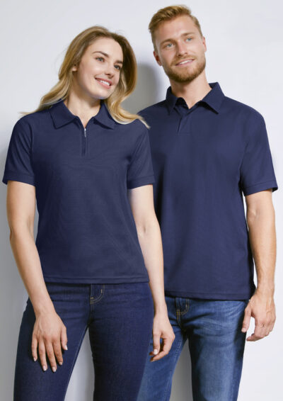 Womens Micro Waffle Short Sleeve Polo