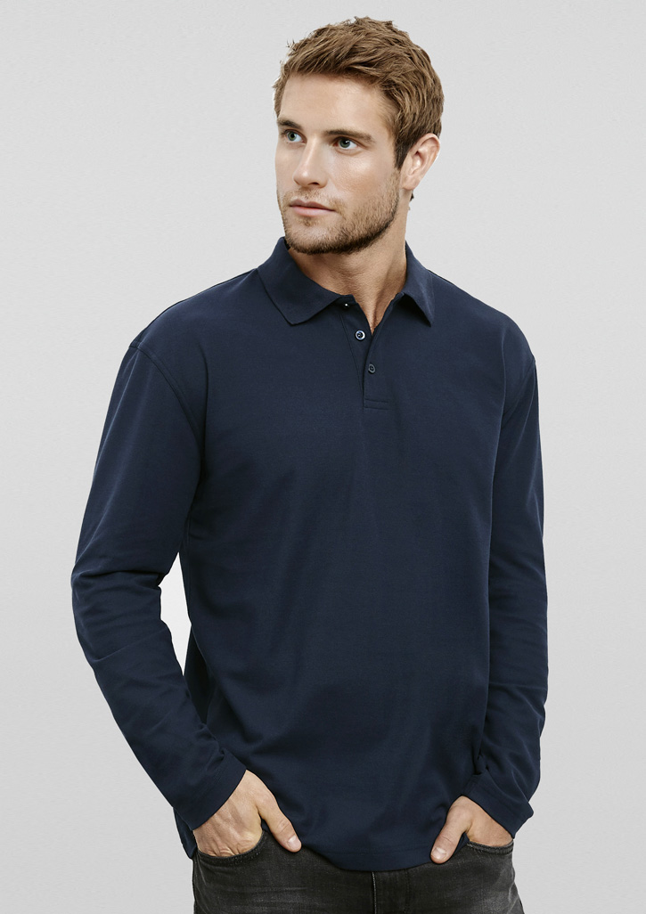 Mens Crew Long Sleeve Polo - Image 5