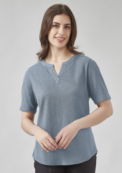 Womens Ruche Short Sleeve Blouse