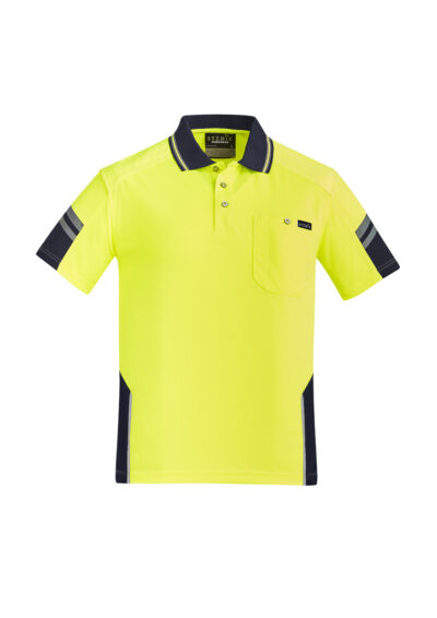 Alternative view of Mens Hi Vis Reinforced Squad Short Sleeve Polo