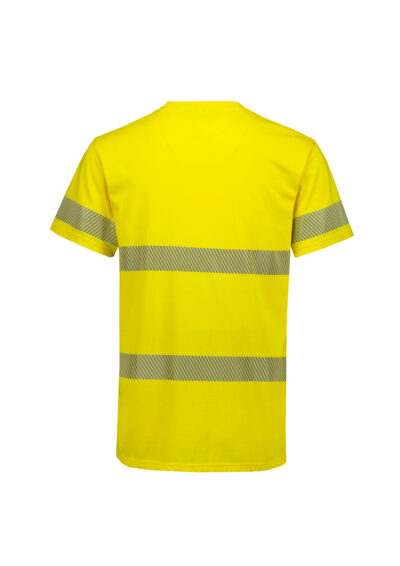 Alternative view of Mens Hi Vis Segmented Tape Cotton Tee Shirt
