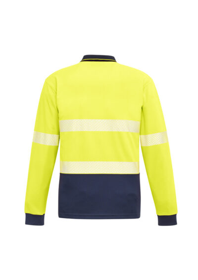 Alternative view of Unisex Hi Vis Segmented Tape Long Sleeve Polo