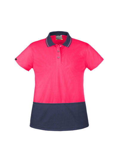 Womens Hi Vis Basic Short Sleeve Polo - Image 4