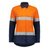 Womens Orange Flame Lightweight Ripstop Taped Shirt