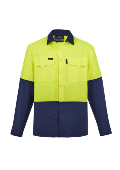 Alternative view of Mens Hi Vis Outdoor Long Sleeve Shirt