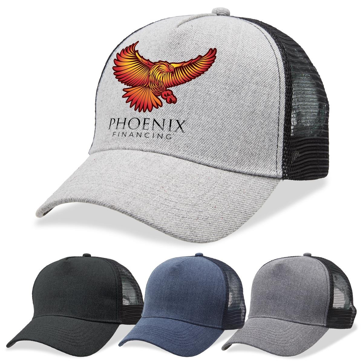 HEATHERED MESH TRUCKER CAP