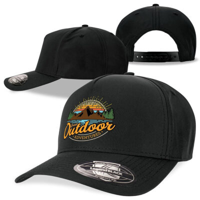 A-FRAME SPORT SNAP BACK CAP - BLACK